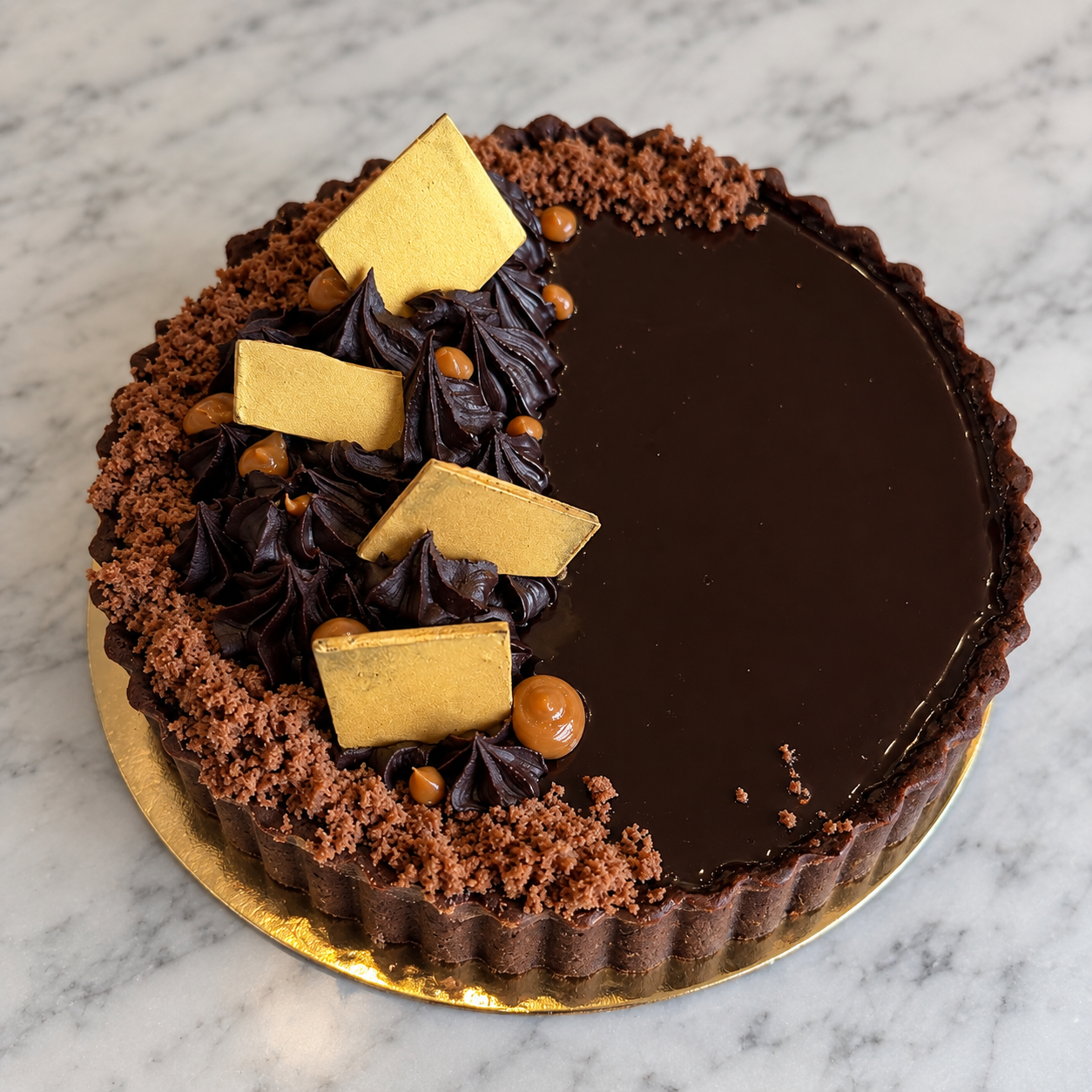 Mini Chocolate Salted Caramel Tart